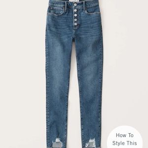 Abercrombie & Fitch High Rise Skinny Ankle Jeans